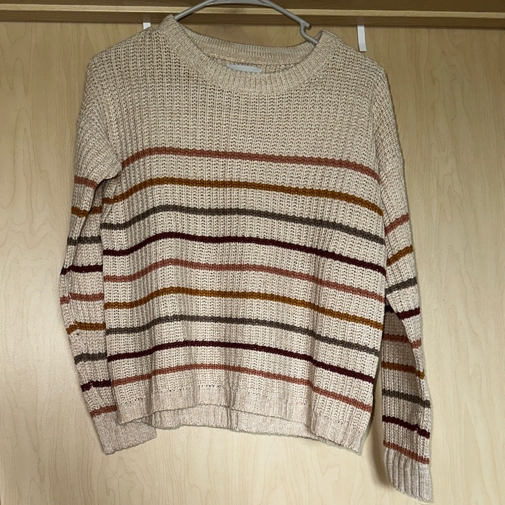 Pink Rose Multicolor Striped Sweater